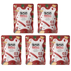 미쓰리 떡볶이소스 03단계 매콤한맛, 50g, 5개