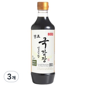 신앙촌 양조 깔끔한 국간장, 860ml, 3개