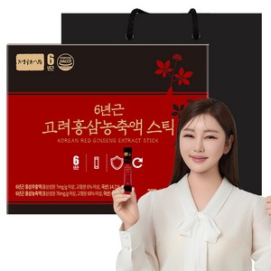 정원삼 6년근 고려홍삼 농축액 스틱 + 쇼핑백, 300g, 1개