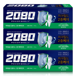 2080파워쉴드플러스그린페퍼민트, 3개, 140g