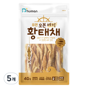 듀먼 강아지 오븐 바삭 황태채 저염 수제간식, 황태, 40g, 5개