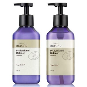 비욘드 프로페셔널 디펜스 탈모증상완화 비건 샴푸 500ml + 헤어트리트먼트 500ml, 1세트