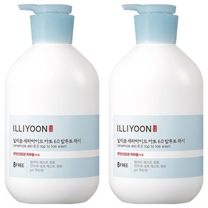 일리윤 세라마이드 아토 6.0 탑투토워시 무향, 1L, 2개
