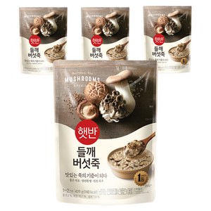 햇반 들깨버섯죽, 420g, 4개