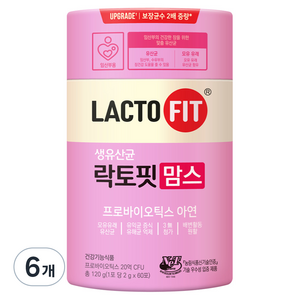 락토핏 맘스 생유산균, 120g, 6개