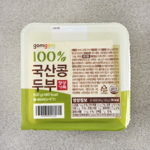 곰곰 100% 국산콩 두부, 500g, 1개