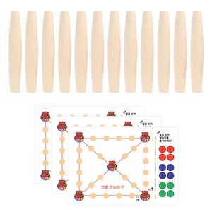 유니아트 그리기윷 12P + 도안 3P, 혼합색상, 1개