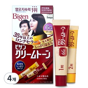 비겐 크림톤 염색제 40g, 6G자연갈색, 4개