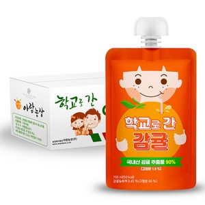 아람농장 학교로간 감귤 100ml, 40개, 감귤맛