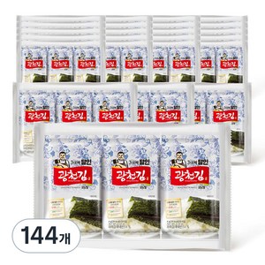 광천김 3대째 달인 파래 도시락김, 4g, 144개