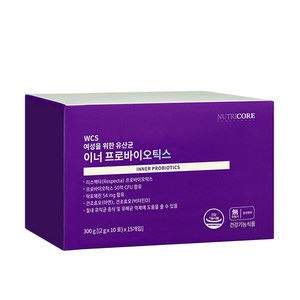 뉴트리코어 여성을 위한 유산균 이너 프로바이오틱스, 60g, 5개