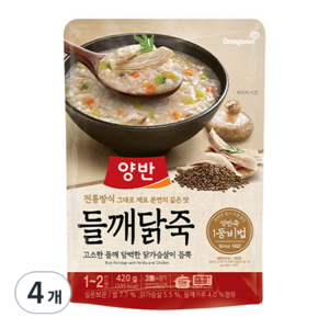 양반 들깨 닭죽, 4개, 420g