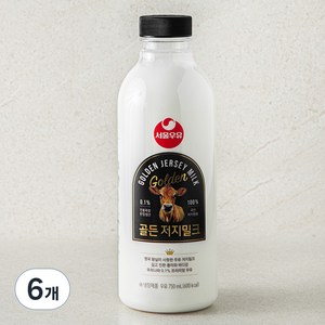 서울우유 골든 저지밀크, 6개, 750ml