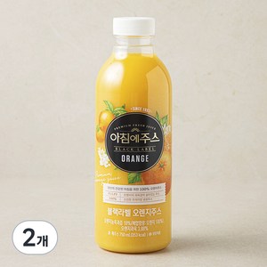 아침에주스 블랙라벨 오렌지주스, 2개, 750ml