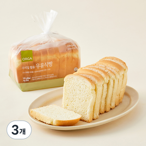 ORGA 우리밀 우유식빵, 240g, 3개