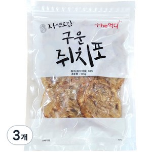 더먹다 자연오감 구운쥐치포 15마리, 145g, 3개