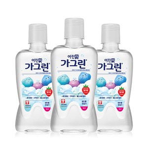 가그린 어린이용 구강세정제 딸기향, 550ml, 3개