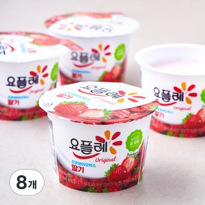 요플레 오리지널 딸기, 180g, 8개