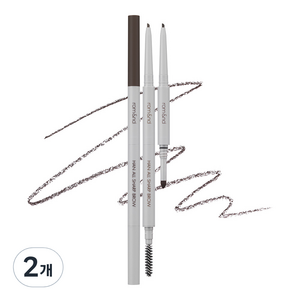 롬앤 한올 샤프 아이브로우 오토펜슬 0.17g, w1 젠틀브라운, 2개