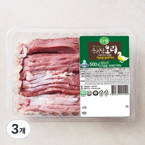 다향오리 무항생제 인증 우리땅 오리 가슴살 슬라이스 (냉장), 500g, 3개