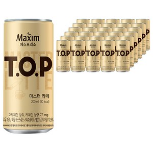 티오피 맥심 T.O.P 마스터 라떼, 200ml, 72개