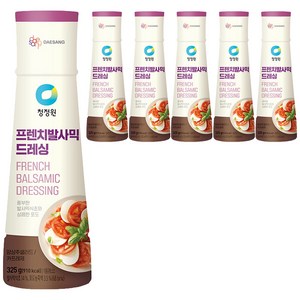 청정원 프렌치 발사믹 드레싱 소스, 325g, 6개