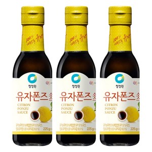 청정원 유자폰즈 소스, 3개, 225g