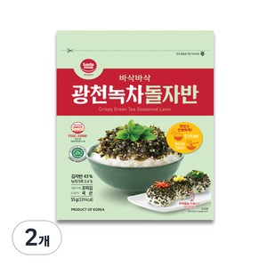 바다모아 광천 녹차 돌김자반, 55g, 2개