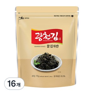 광천김 참 김자반, 70g, 16개