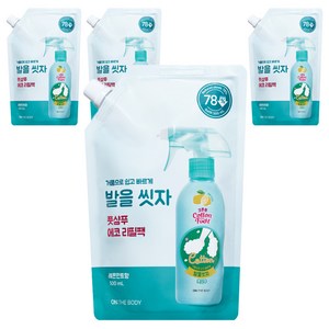 온더바디 코튼풋 발을씻자 풋샴푸 레몬민트향 리필, 1개입, 4개, 500ml