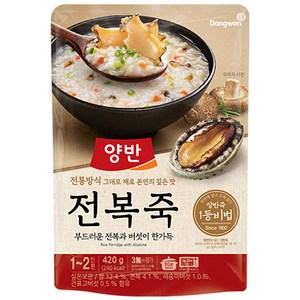 양반 전복 즉석죽, 420g, 1개