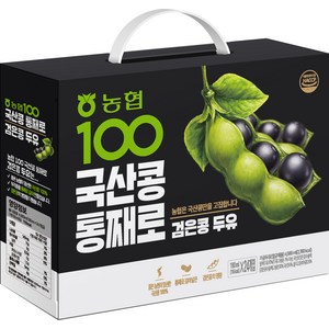 농협100 국산콩 통째로 검은콩 두유, 190ml, 24개