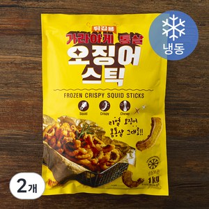 가라아게 통살 오징어 스틱 튀김용 (냉동), 1kg, 2개