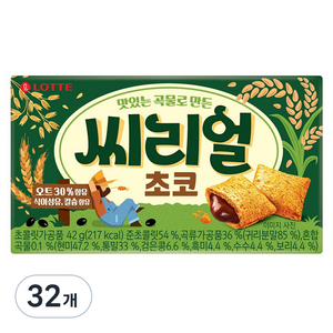 롯데제과 웰빙 씨리얼 오트, 42g, 32개