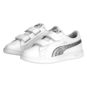 [PUMA]푸마_아동용_스매쉬 V2 메탈릭 V PS_SMASH V2 METALLICS V PS_운동화_화이트_38968301