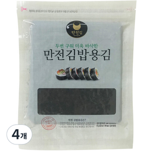 만전김 두번구운 김밥용 김, 115g, 4개