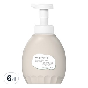 아이깨끗해 프리미엄 클린 비건 핸드워시 무향, 450ml, 6개