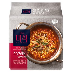 더미식 장인라면 얼큰한맛 116g, 4개