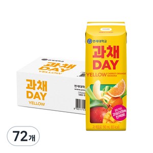 연세유업 과채데이 음료 옐로우, 190ml, 72개