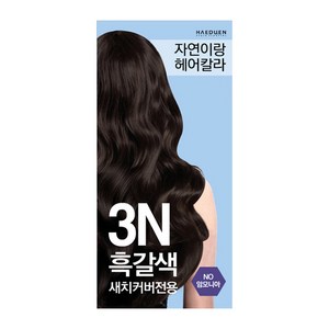 자연이랑 헤어칼라 염색제, 3N흑갈색, 1개