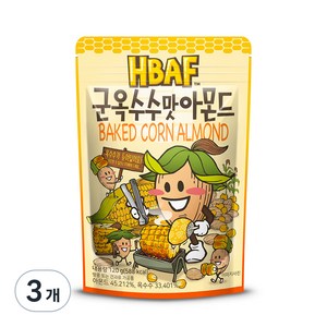 바프 군옥수수맛 아몬드, 120g, 3개