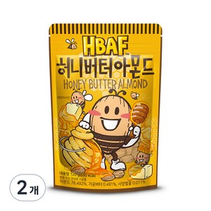 바프 허니버터 아몬드, 120g, 2개