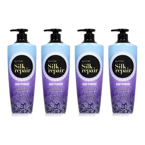 엘라스틴 실크 리페어 샴푸 베이비 파우더 향, 550ml, 4개