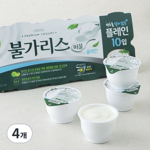 남양유업 떠먹는 불가리스 플레인 요구르트 10개입, 850g, 4개