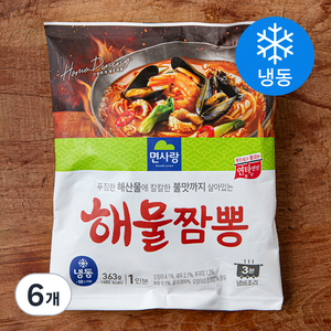 면사랑 해물짬뽕 1인분 (냉동), 363g, 6개