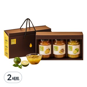 올가홀푸드 액상차 3종 혼합 선물 세트, 꿀 생강차 550g + 꿀 유자차 550g + 청귤차 550g, 2세트