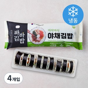 바바김밥 야채김밥 (냉동), 4개입, 230g