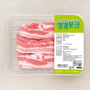 생생포크 한돈 1등급 삼겹살 구이용(냉장), 300g, 1개