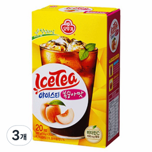 오뚜기 아이스티 복숭아맛, 14g, 20개입, 3개