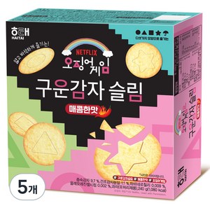 해태제과 구운감자 슬림 매콤한맛, 240g, 5개